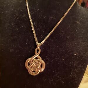“Brighton” Knot Pendant Necklace 16” with 2” extender